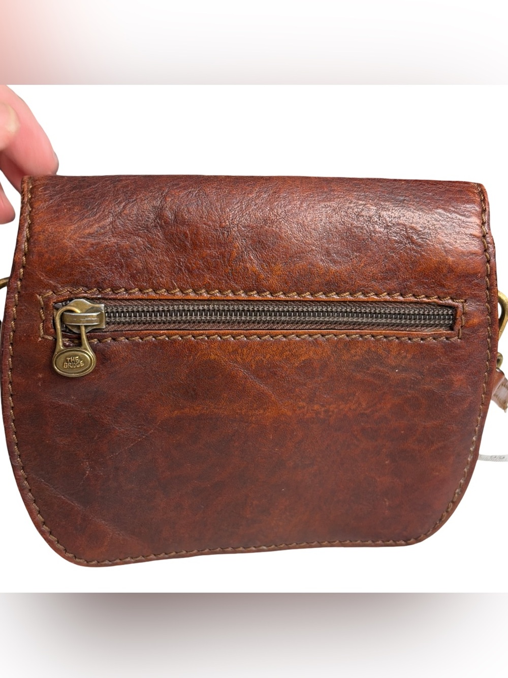 Vintage The Bridge Italian Leather Small Cross-Body Bag - Picture 3 of 10
